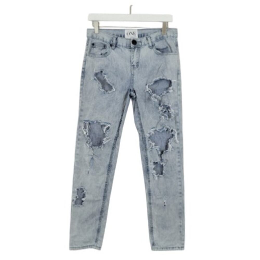 One x One Teaspoon Awesome Baggies Distressed Jeans Light Wash 25